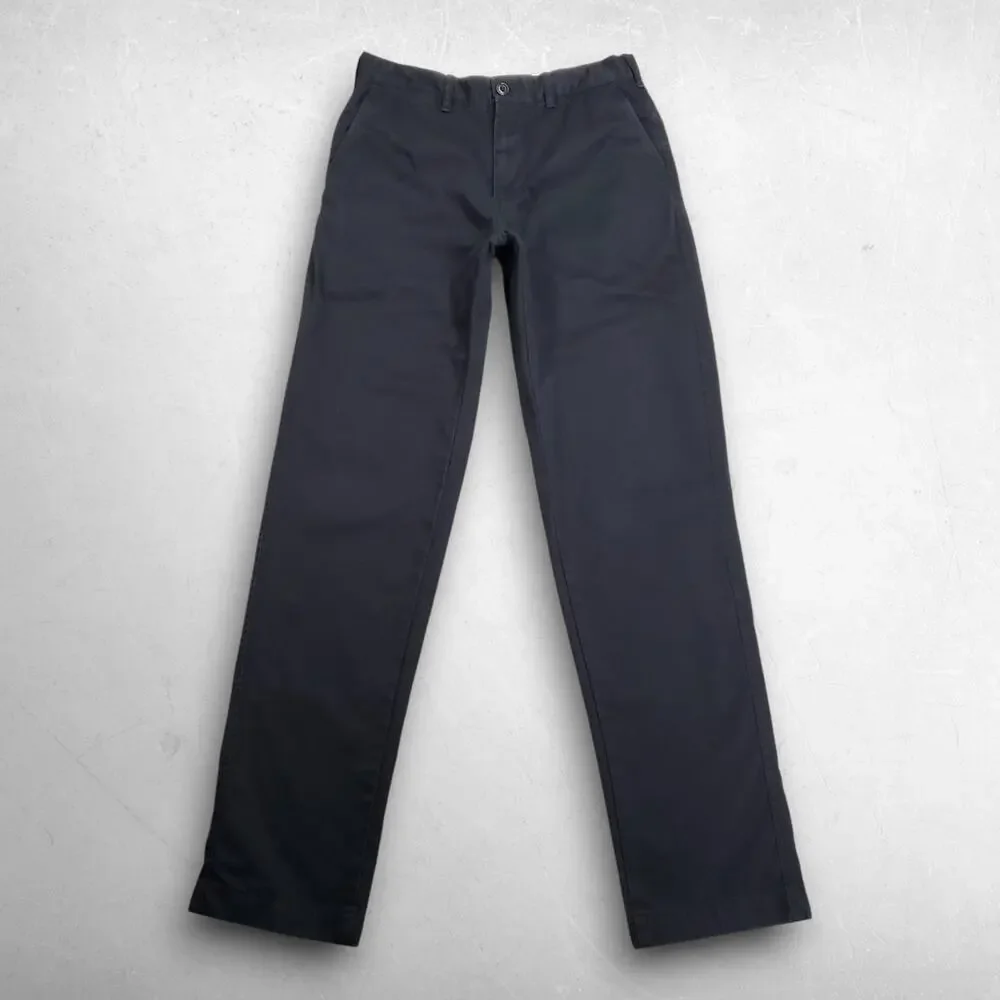Uniqlo Chino Pants Mens 29x34 Black Cotton Solid Straight Leg Casual Minimalist